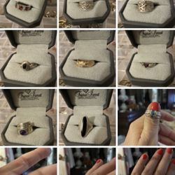 Beautiful Sterling Silver .925 Rings Various Styles And Sizes 4-10
