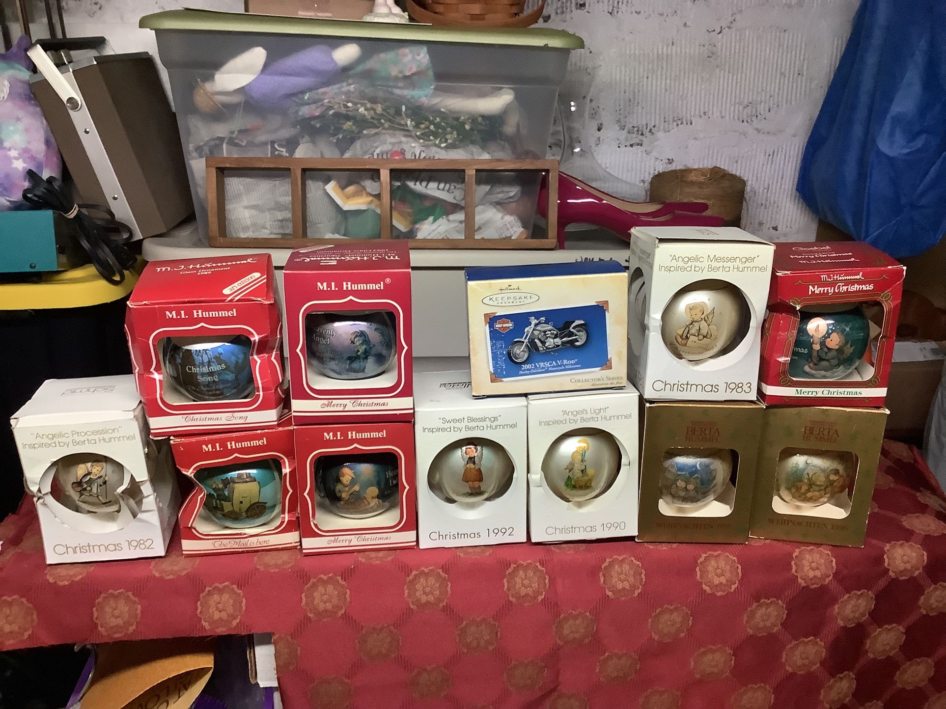 Hummel Vintage Christmas Balls (11).plus Harvey Motorcycle