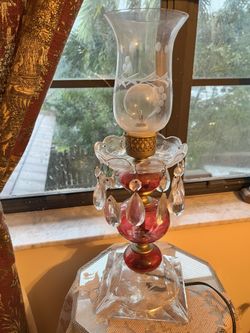 Antique Crystal Lamp