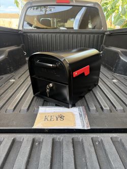 NEW Architectural Mailboxes Oasis 360 Black, Steel, Locking Parcel Mailbox w/2-Access Doors