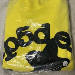 Yellow And Black Sp5der Hoodie, Brand New, Size Late 