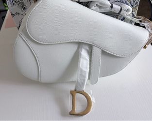 Dior Saddle Bag White Leather