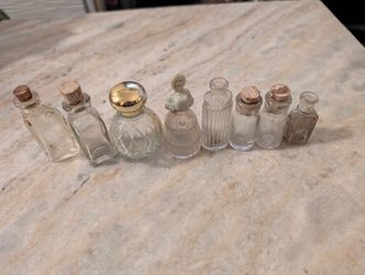 Lot Of Small Vintage Glass, Perfume, Bottles