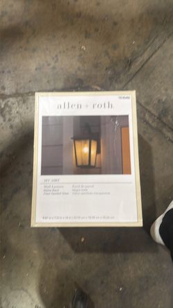Allen + Roth Matte Black Wall Lantern