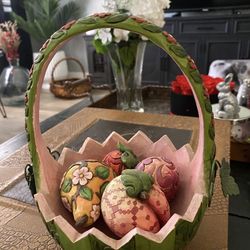 Jim Shore Heartwood Creek "A Taste of Summer's Goodness" Watermelon Basket.