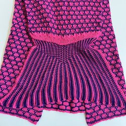 Pink And Purple Mermaid Tail Blanket