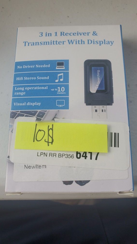 3 In 1 Receiver And Transmiter With Display Bluetooth