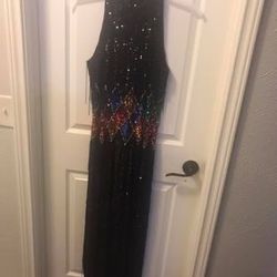 Prom or Evening Dress- Vintage Sequin Dress by Oleg Cassini