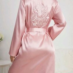 Women's Satin And Polyester Nightgown  Mis Quince Años SIZE XL
