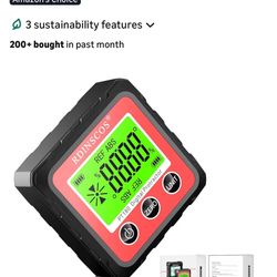 Digital Angle Finder Magnetic Table Saw Digital Angle Gauge - 4 Sided Magnetic Digital Angle Finder Gauge Protractor Angle Cube Digital Protractor Bev