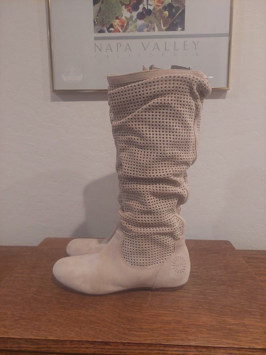 UGG Australia Abilene Perforated Suede Slouch Boots
Women's Size 7