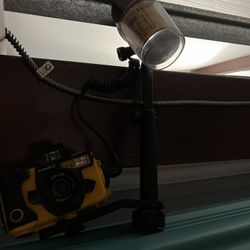 Marine underwater Vintage camera And Flash