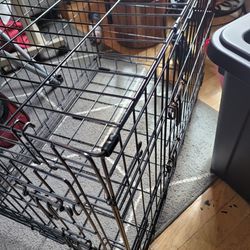 Dog Crate Kennel 30 X 19 X 22 Tall Metal With 2 Locking Doors Rabbits Guinea Pig Cat Dog 