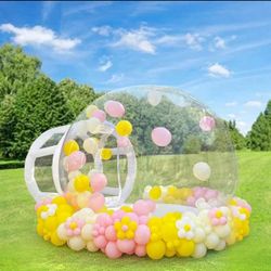 Inflatable Bubble Balloon House, 10ft Bubble House Dome Inflatable for Kids with Pump and UL Blower,