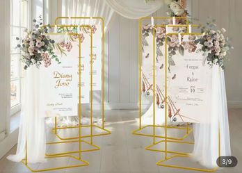 Party/ event arch stands gold