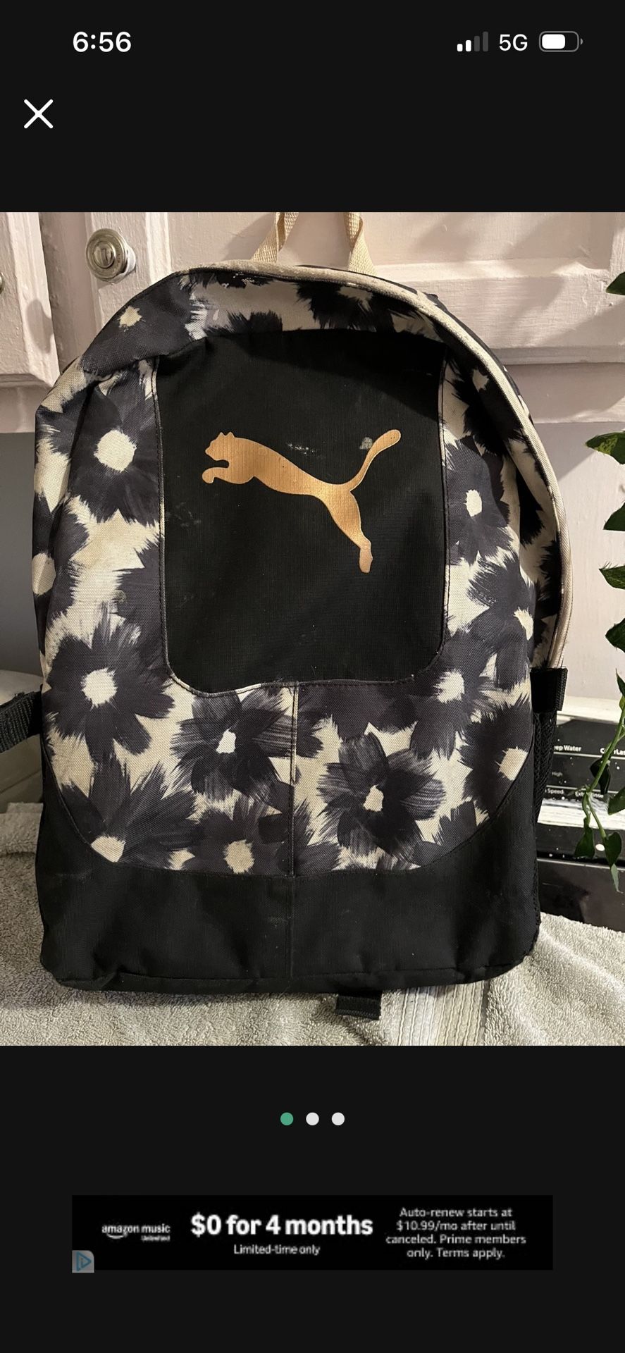 Floral Puma Backpack