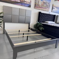 Queen Bed Frame Modern Look In 2 Colors BRAND NEW $228