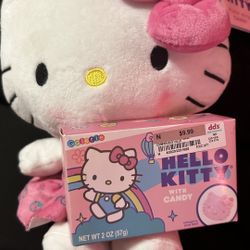 Hello Kitty Medium Size Plush W/Box Of Candy