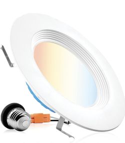 NEW! 5”- 6” LED Retrofit Can Recessed Lighting, Baffle Trim