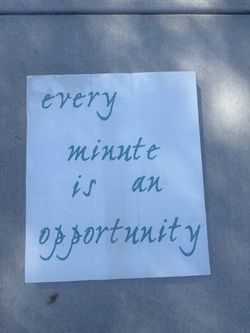Rustic Wooden Wall Sign – “Every Minute Is an Opportunity”