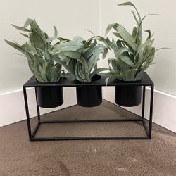 ❤️ Garden Black 3 Pot Plant Stand 