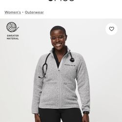 FIGS Light Grey Jacket (small)