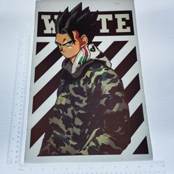 Iron On Heat Transfer  Good For T-shirts Sweaters Jackets T Shirt Design Size Is About 14x10 Vegeta #311 
