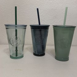 Glass Starbucks tumblers