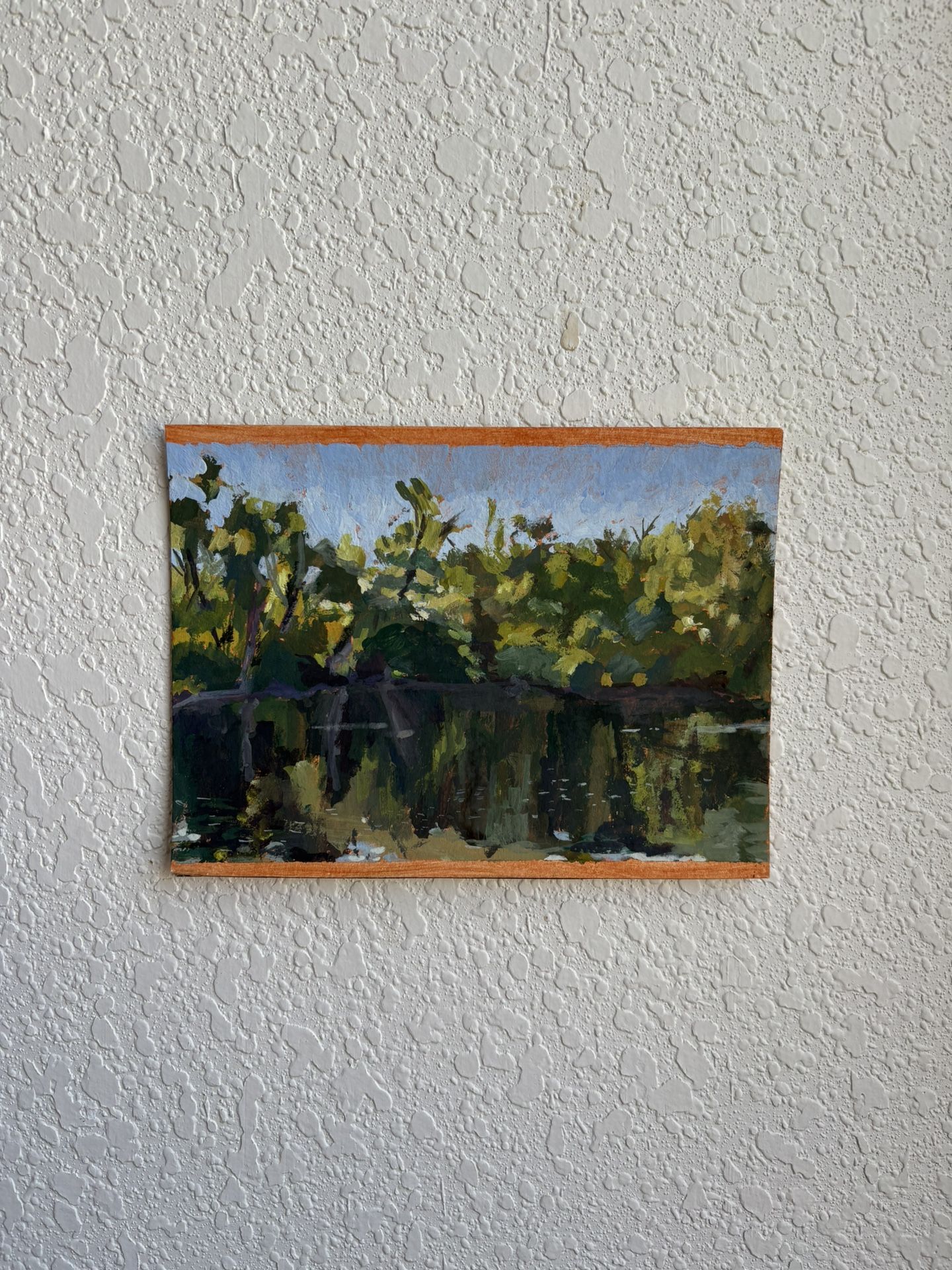 Landscape Art with Green and Blue Tones