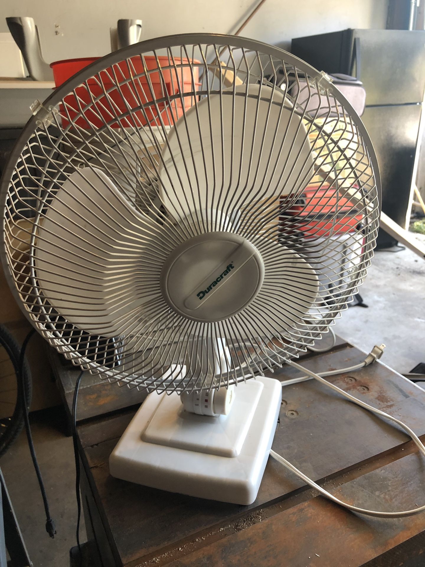White Duracraft Fan - 14in