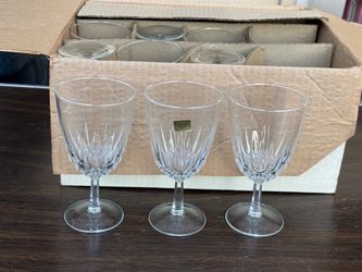 12 crystal goblets