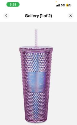 Disney Parks Disneyland Starbucks Studded Tumbler 2021 Pink Iridescent