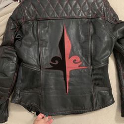 Women leather motorcycle jacket SM