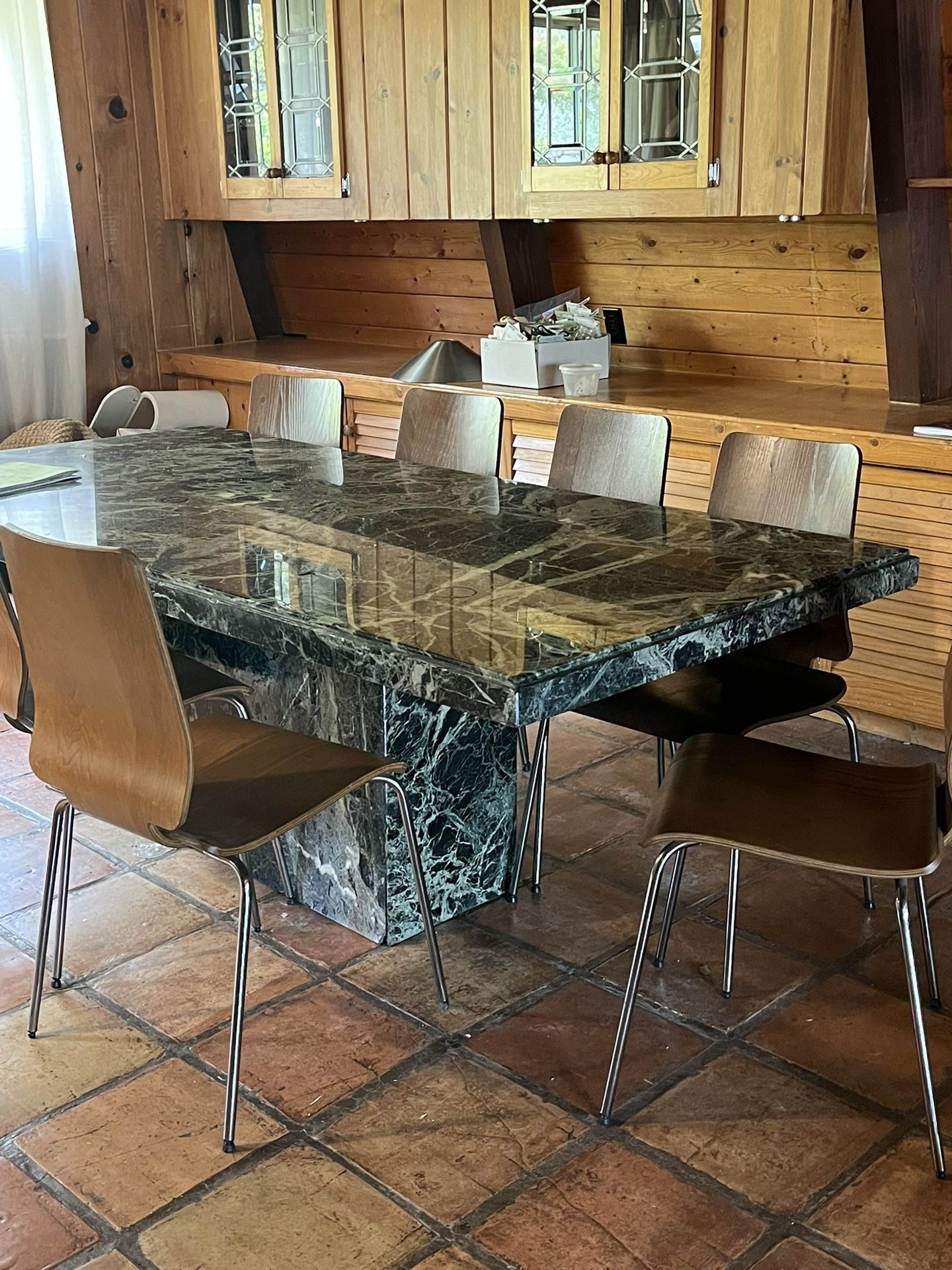 GREEN MARBLE TABLE