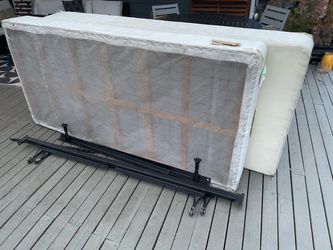 King mattress frame and box springs