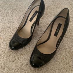 Black High Heels Stitched Details
