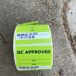 Dreamhill QC Approved Sticker Rolls