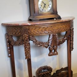 Louis XVI Style Marble Top Hall Table