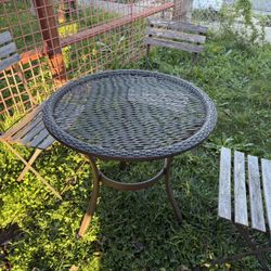 VINTAGE GARDEN PATIO SET  TABLE AND 3 CHAIRS