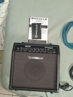 New Rockville amp and cables 30$ obo