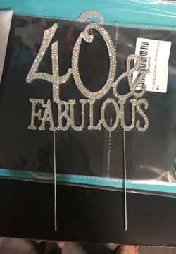 40 and fabulous cake topper