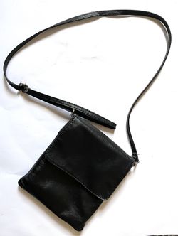 Black Leather Shoulder Purse