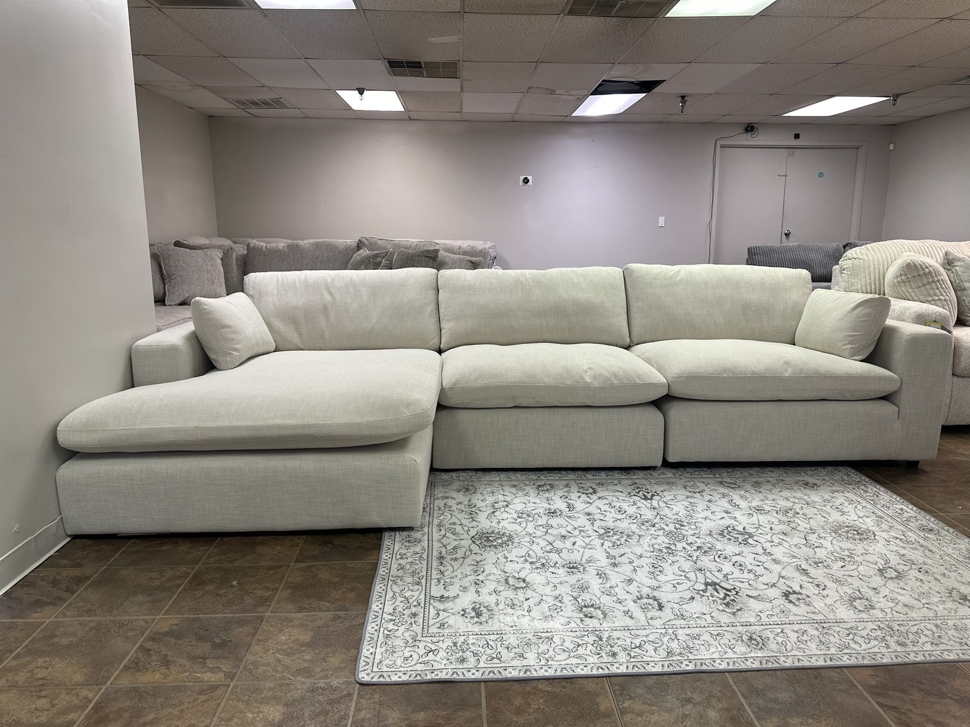Cloud Couch Sectional Feather Sofa With Chaise - DELIVERY!!