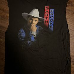 Vintage 90's Garth Brooks Country Band Tee T-Shirt Mens L USA Rare