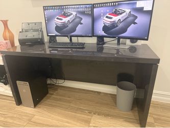 Desk and File Cabinet