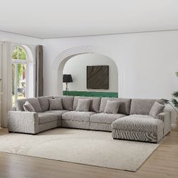 BRAND NEW LARGE SECTIONAL SOFA COUCH SET WITH OTTOMAN INCLUDED