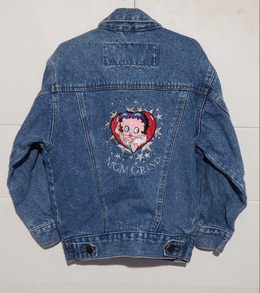 Vintage Betty Boop denim jean Jacket Kids size Medium