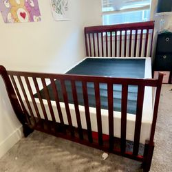 Full bed frame with box spring
