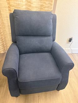 Blue recliner chair