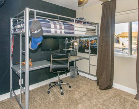 Loft bed with built in desk